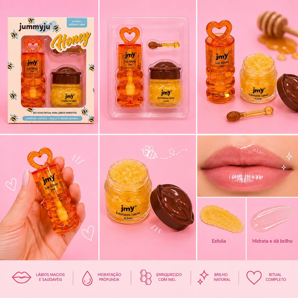 ESFOLIANTE LABIAL + GLOSS HONEY