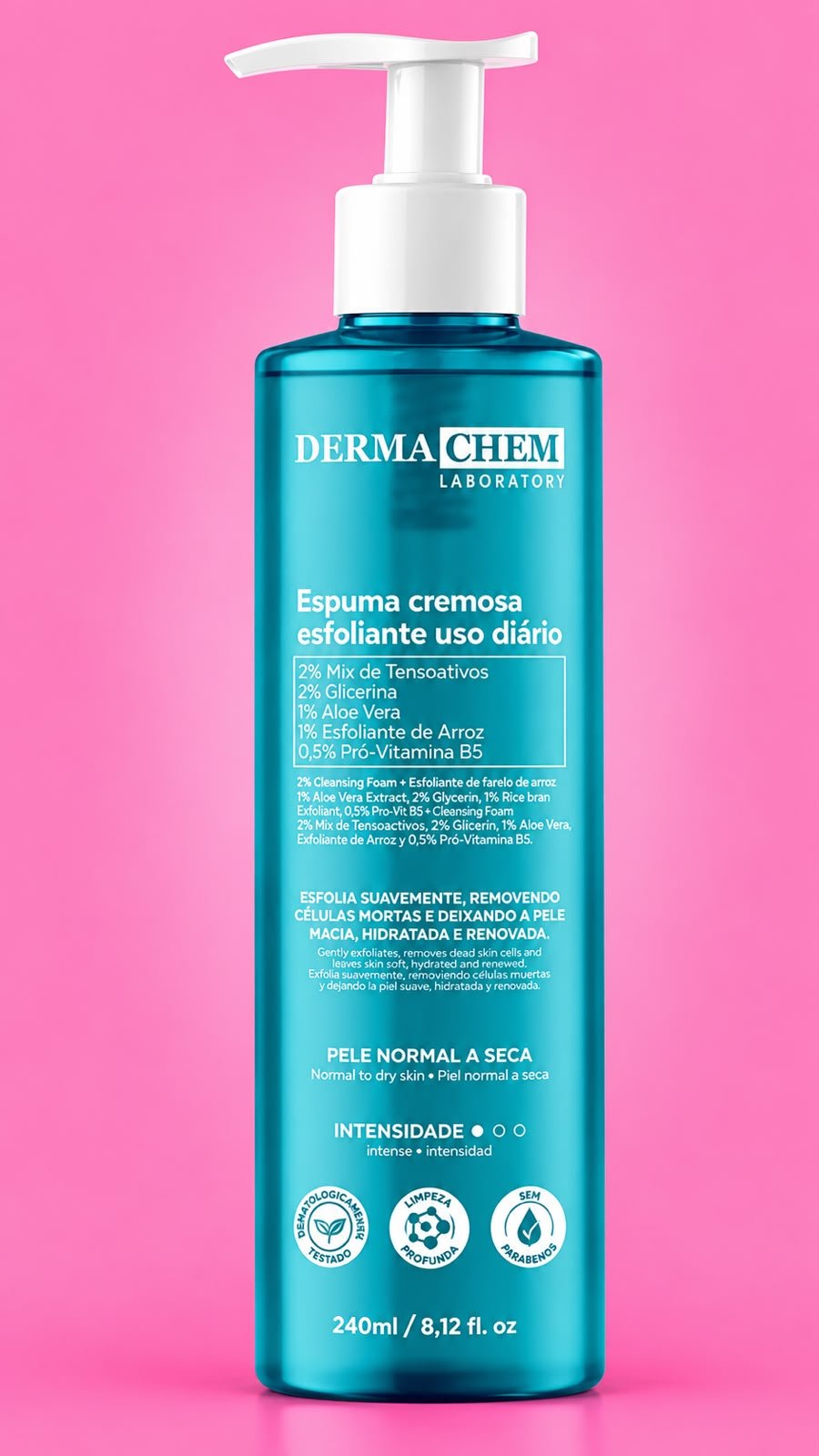ESPUMA ESFOLIANTE USO DIARIO AZUL